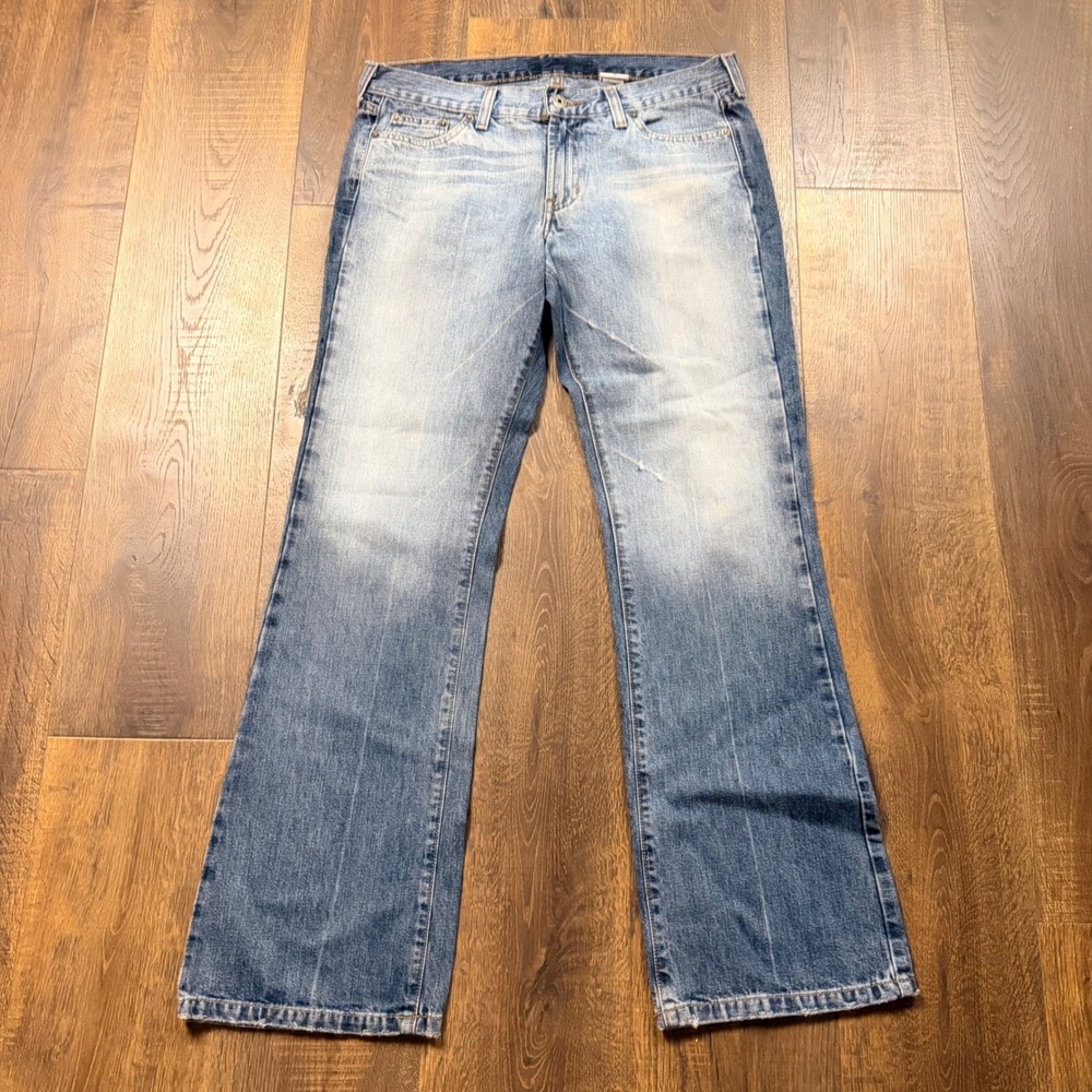 Vintage Y2K Hollister Empire Low Rise Flare Jeans Women's 10 Great Fade 34x31